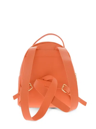 Moschino Logo-plaque Backpack In Burgundy