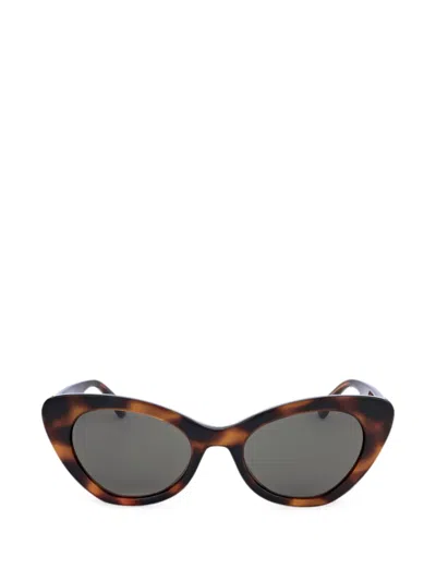 Moschino Logo-plaque Cat-eye Sunglasses In Multi