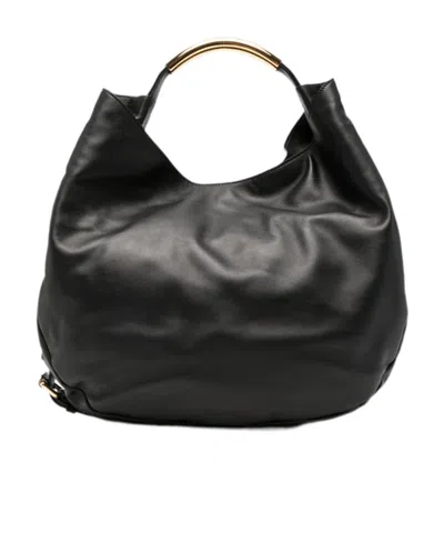 Moschino Logo-plaque Tote Bag In Black