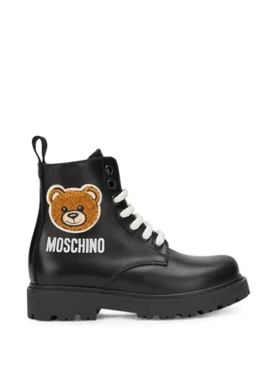 Moschino Logo-print Boots In Multi