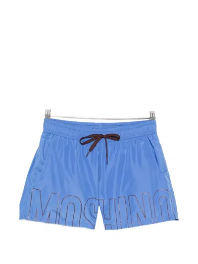 Moschino Beach Shorts Side Pockets Back Pocket In Blue