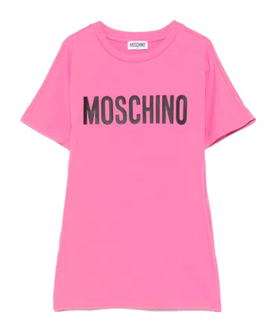 Moschino Logo-print Dress In Pink
