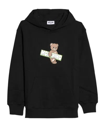Moschino Kids' Logo-print Hoodie In Black