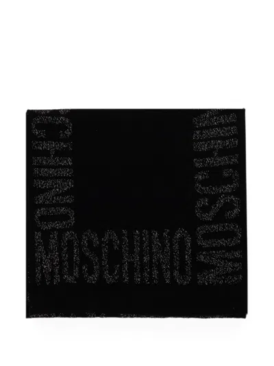 Moschino Logo-print Lurex Scarf In Multi