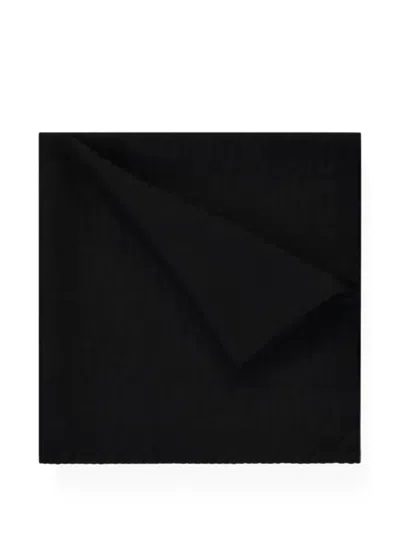 Moschino Logo-print Silk Scarf In Black