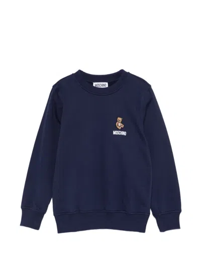 Moschino Kids' Logo-print Sweatshirt In Blue