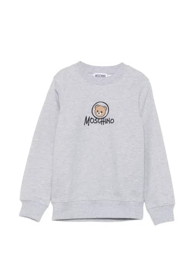 Moschino Kids' Logo-print Sweatshirt In Grey