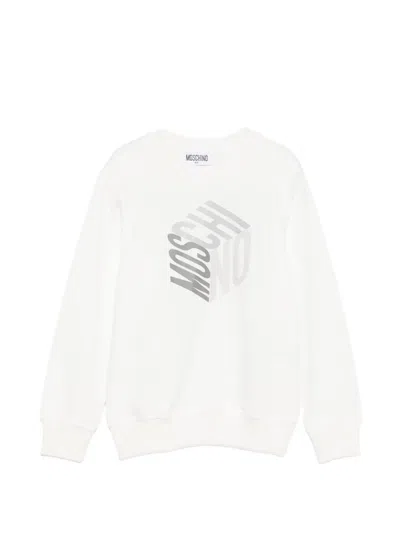 Moschino Kids' Logo-print Sweatshirt In White