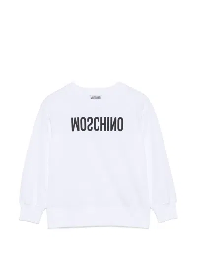 Moschino Kids' Logo-print Sweatshirt In White