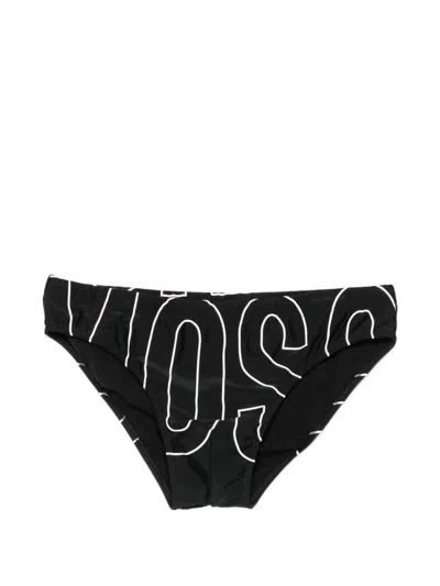 Moschino Logo-print Swim Trunks In Black