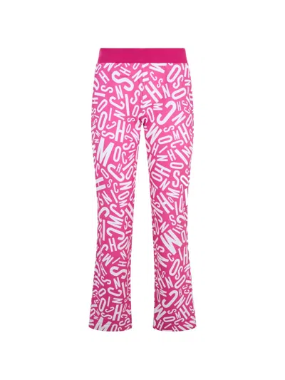 Moschino Logo-print Track Pants In Pink