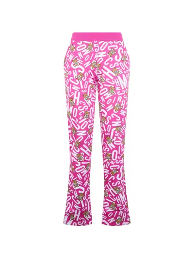 Moschino Logo-print Track Pants In Pink