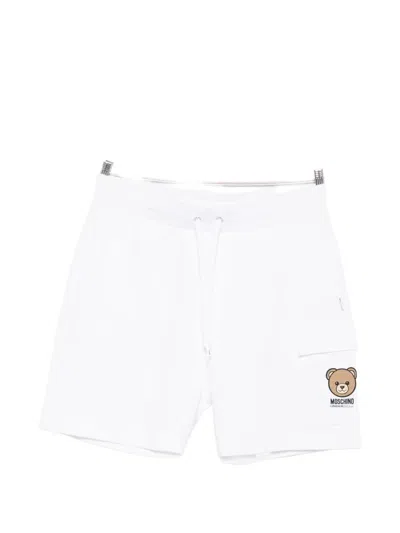 Moschino Logo-print Track Shorts In White
