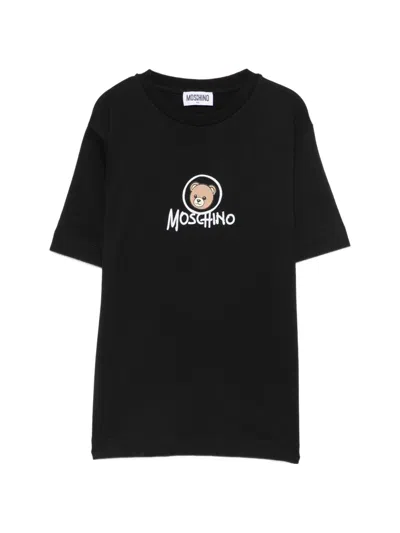 Moschino Kids' Logo-print T-shirt In Black