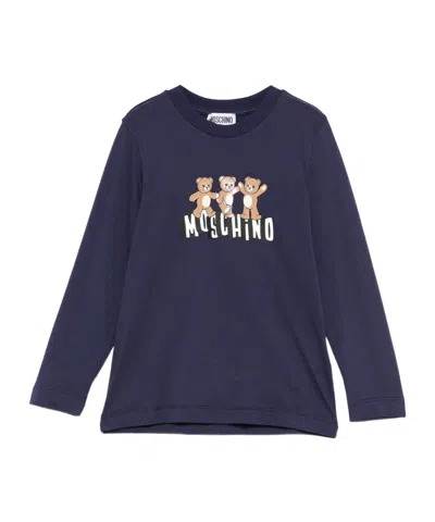 Moschino Logo-print T-shirt In Blue