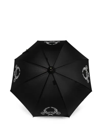 Moschino Logo-print Umbrella In Black