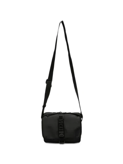 Moschino Logo-tape Messenger Bag In Black