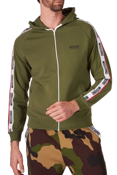 Moschino Logo-tape Sweatshirt In Green