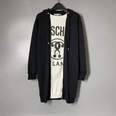 Moschino Long Casual Jacket In Black