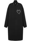 Moschino Couture Wool Blend Diagonal Coat In Black