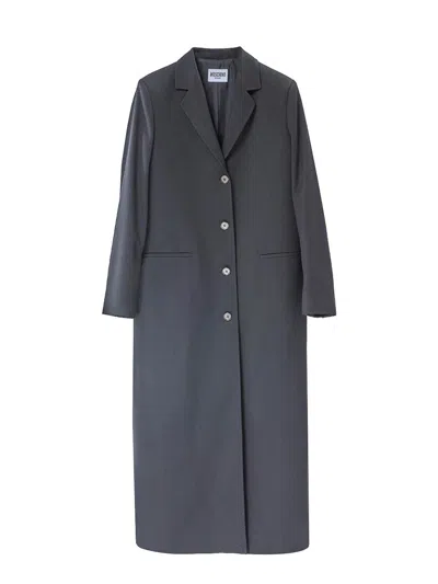 Moschino Long Coat In Black