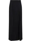 Moschino High-waisted Black Maxi Skirt With Pleated Design