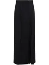 Moschino High-waisted Black Maxi Skirt With Pleated Design In Black