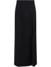 Moschino High-waisted Black Maxi Skirt With Pleated Design In Black