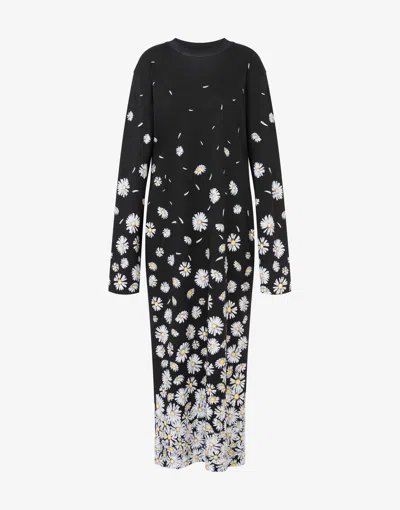 MOSCHINO LONG INTERLOCK DRESS DAISY DEGRADÉ