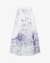 Moschino Long Poplin Skirt Olivia In Bianco