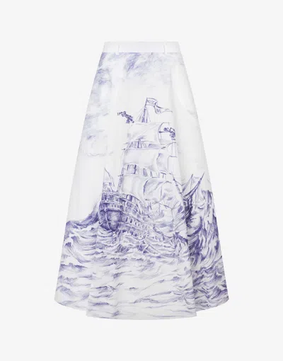 MOSCHINO LONG POPLIN SKIRT OLIVIA