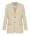 Moschino Check Pattern Wool Blazer In Neutral