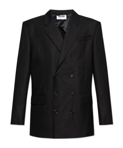 Moschino Long Sleeve Blazer In Black