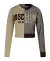 Moschino Two-tone Cashmere Blend Sweater In Brown