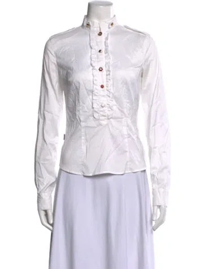 Pre-owned Moschino Long Sleeve Blouse In Neutrals