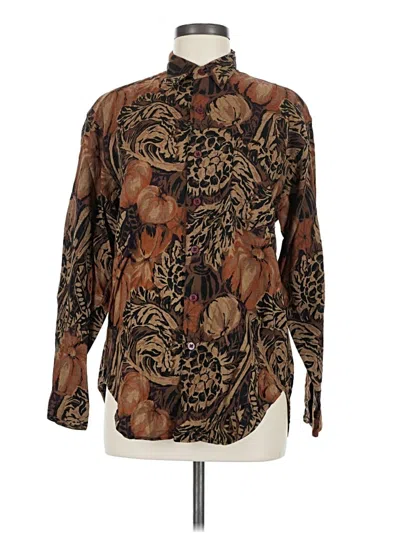 Pre-owned Moschino Long Sleeve Button Down Shirt In Brown