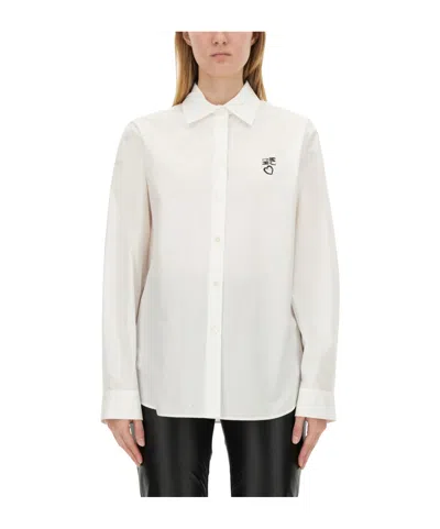 Moschino Long Sleeve Button-down Shirt In White