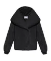 Moschino Long Sleeve Cotton Coat In Black