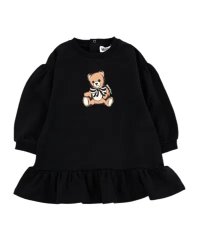 Moschino Long Sleeve Dress In Black