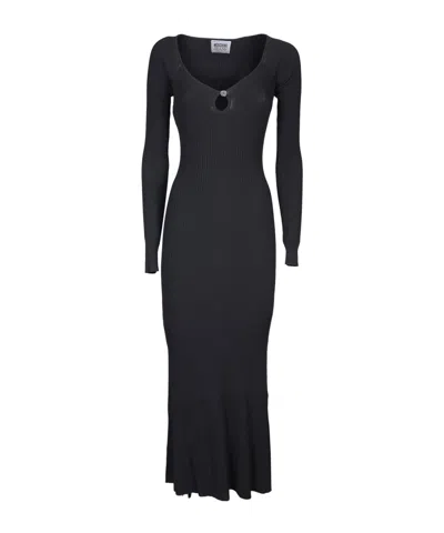 Moschino Long Sleeve Dress In Black