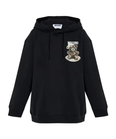 Moschino Long Sleeve Hooded Sweatshirt