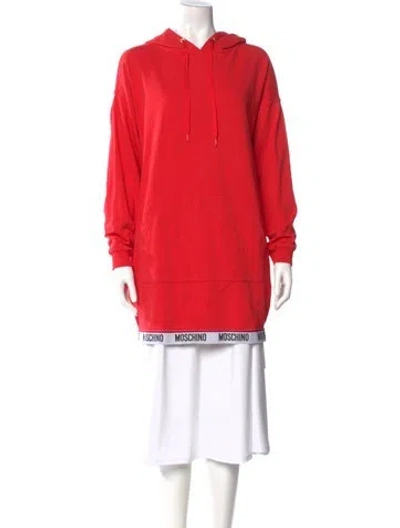 Pre-owned Moschino Long Sleeve Hoodie In Red