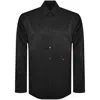 Moschino Long Sleeve Poplin Shirt Black In Black
