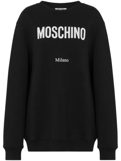 MOSCHINO LONG-SLEEVE PULLOVER SWEATER IN WOOL AND CASHMERE BLEND