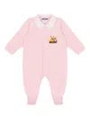 Moschino Long-sleeve Romper In Pink