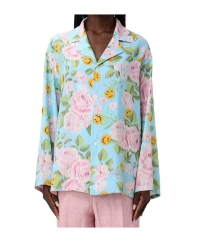 Moschino Long Sleeve Shirt In Blue