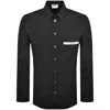 Moschino Logo-detail Pocket Shirt In Black