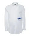 Moschino Office Inspiration Stretch Poplin Shirt In White