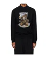 Moschino Bear Embroidered Crewneck Sweater
