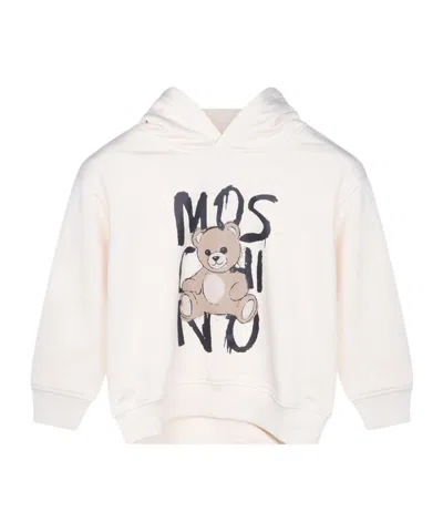 Moschino Long Sleeve Sweatshirt In White